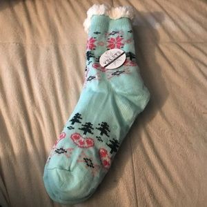 Mint Yelete Sherpa Lined Slipper Socks